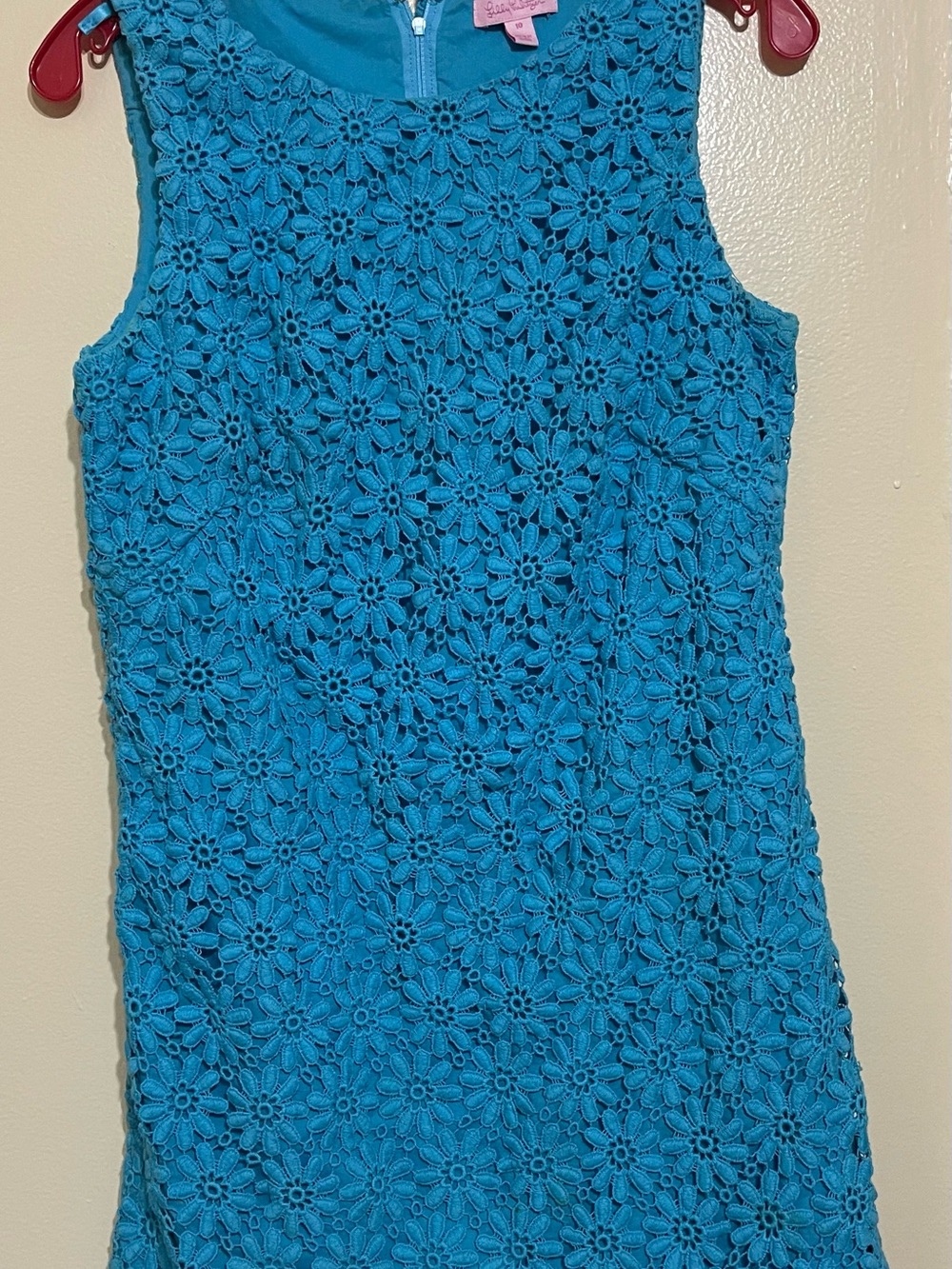 Lilly Pulitzer Turquoise Floral Lace Midi Dress